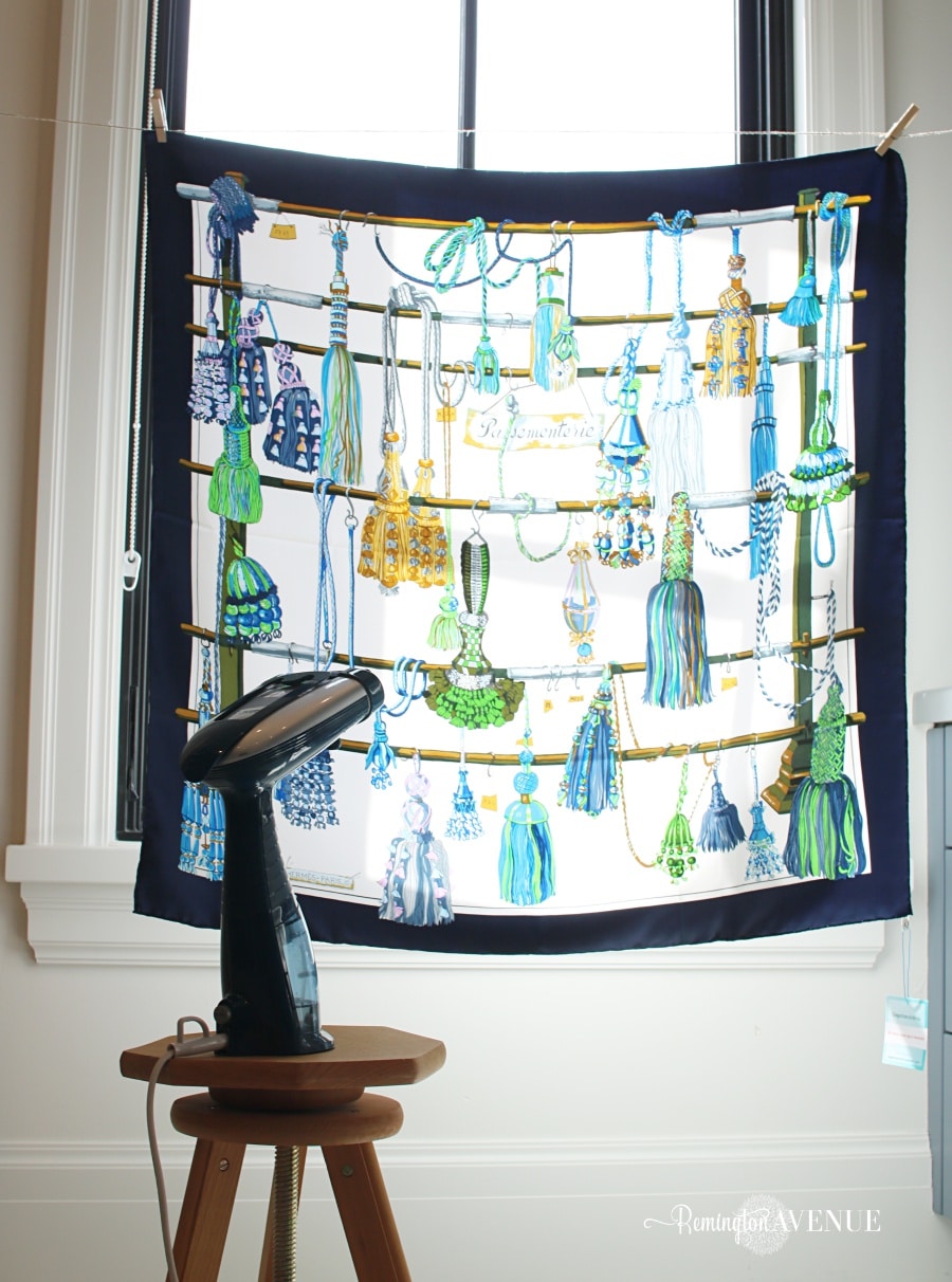 interior decor blog silk scarf framed art Los Angeles real estate acme